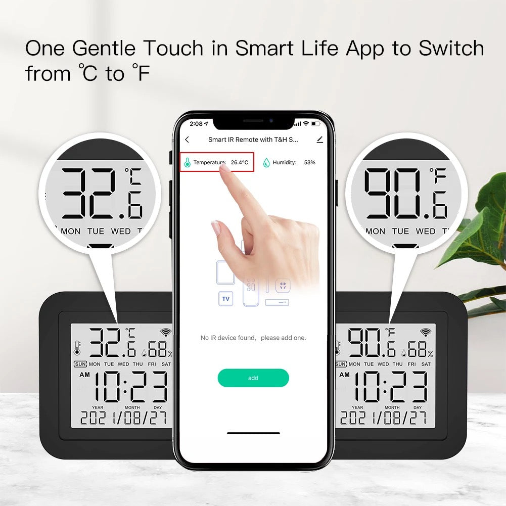 Control Remoto Universal Wifi de Infrarrojo con Sensor de Humedad y Temperatura