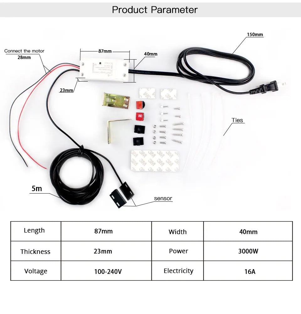 Controlador Wifi de Portón Eléctrico con Sensor de Apertura