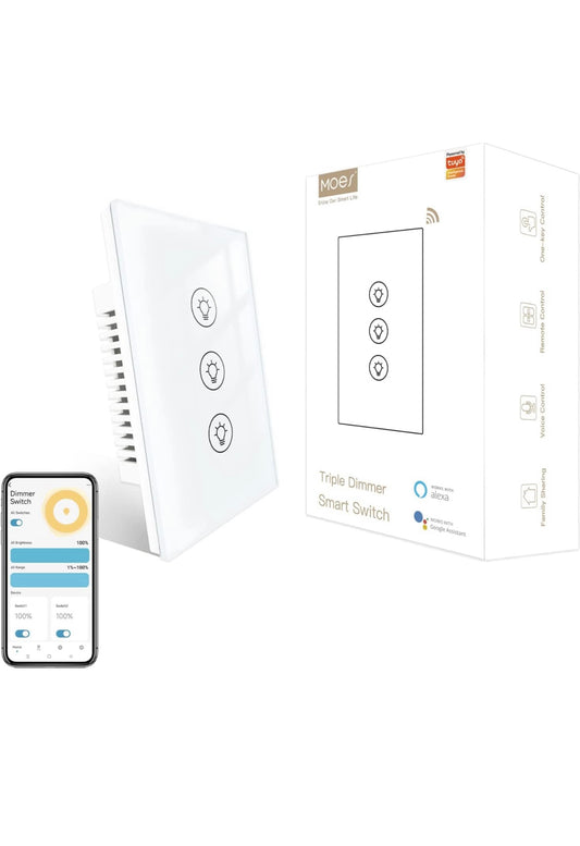 Apagador Atenuador Zigbee 3 Botones